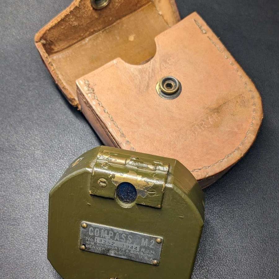 1944 Dated Cased US Army  M2 Artillery Compass