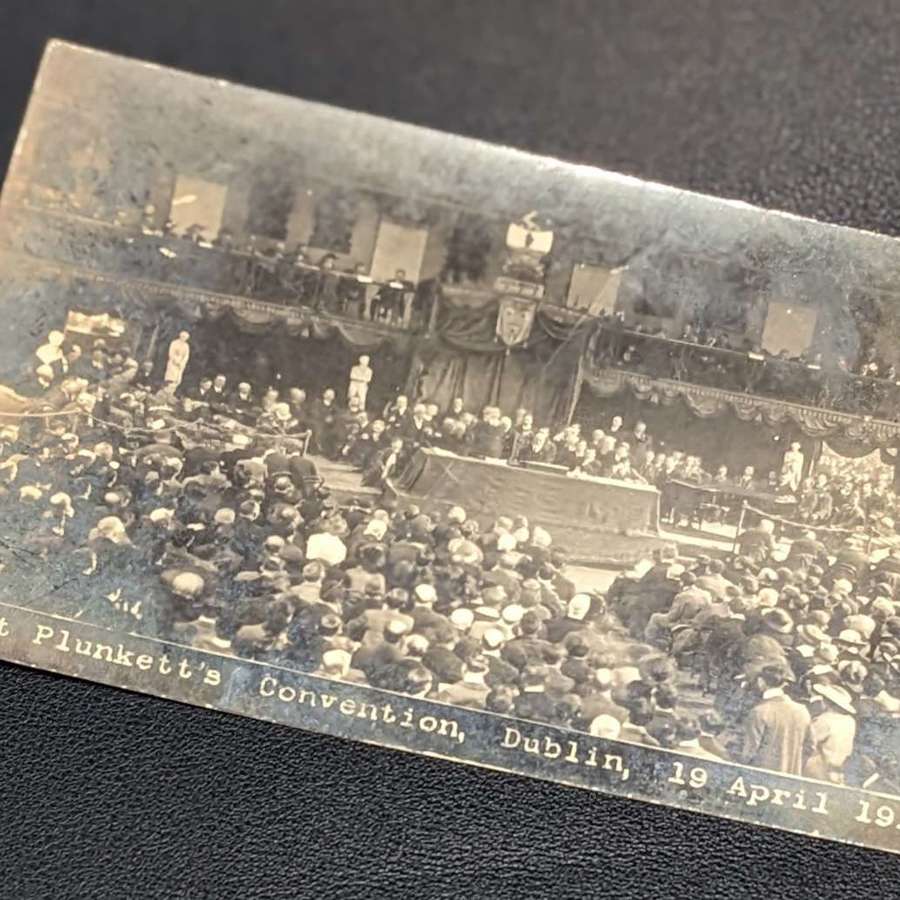 Count Plunkett's Convention Dublin 18th April 1917 Postcard