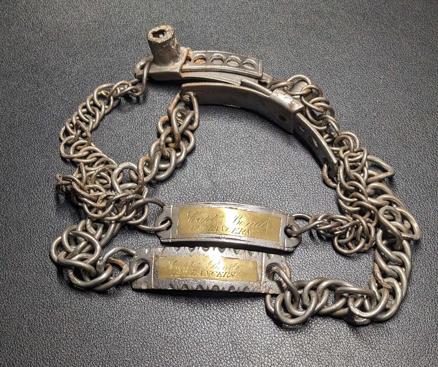 Named Stirrup Chains Belonging To Captain Cornet Bond of The 12th Lanc