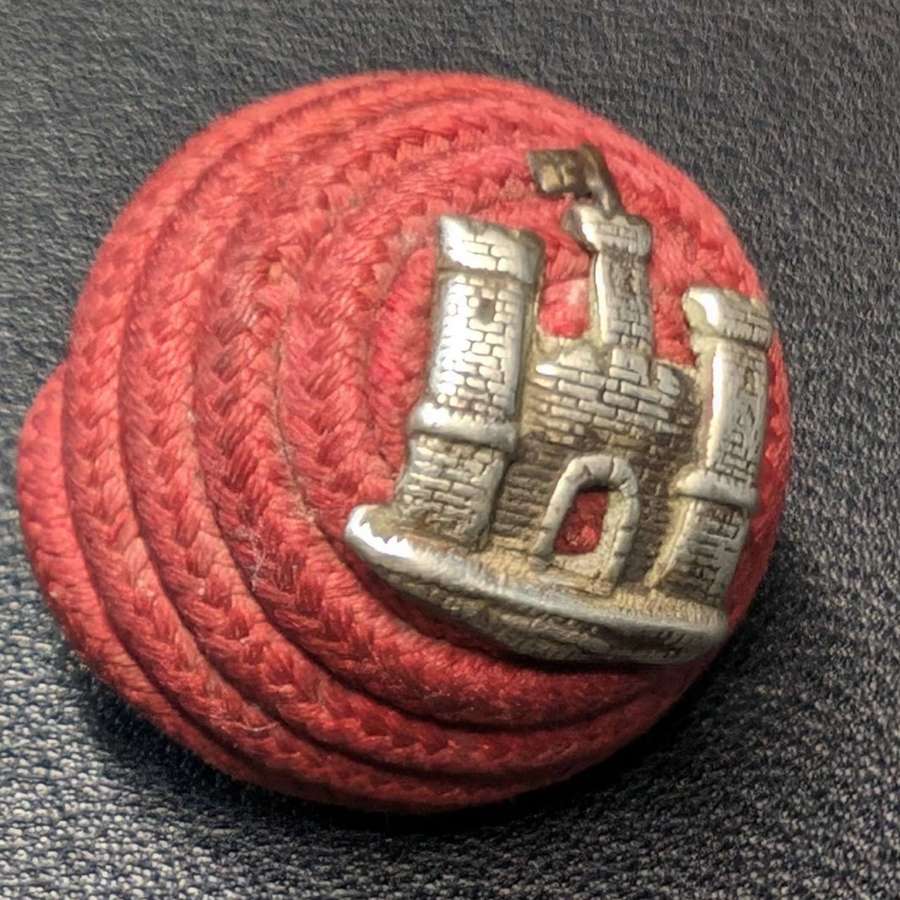 Early 20th Century Rare Inniskilling Officers Red Cord Boss