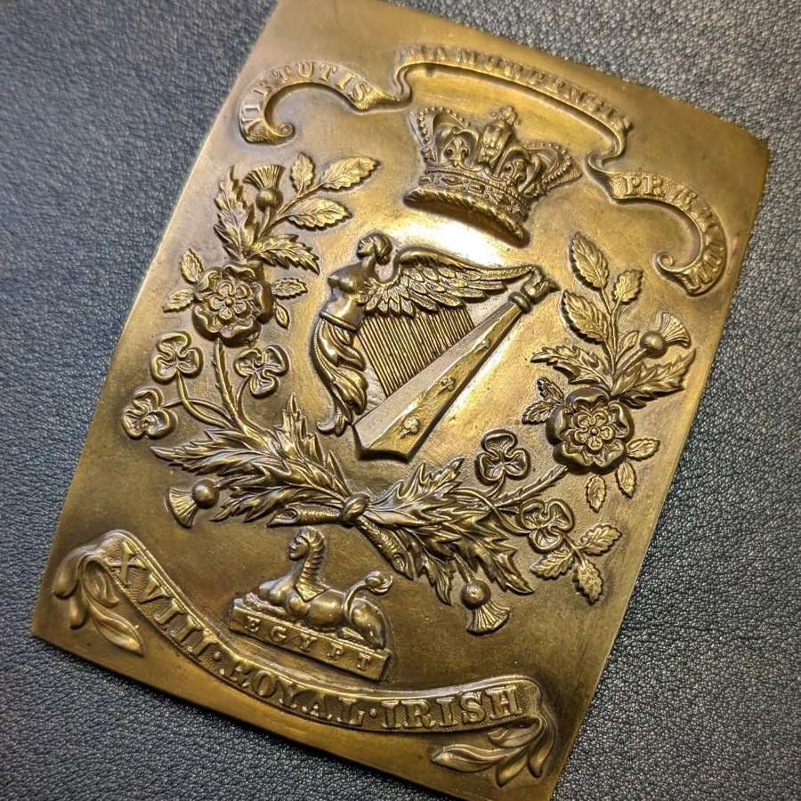 18th Royal Irish Regiment Crossbelt Plate