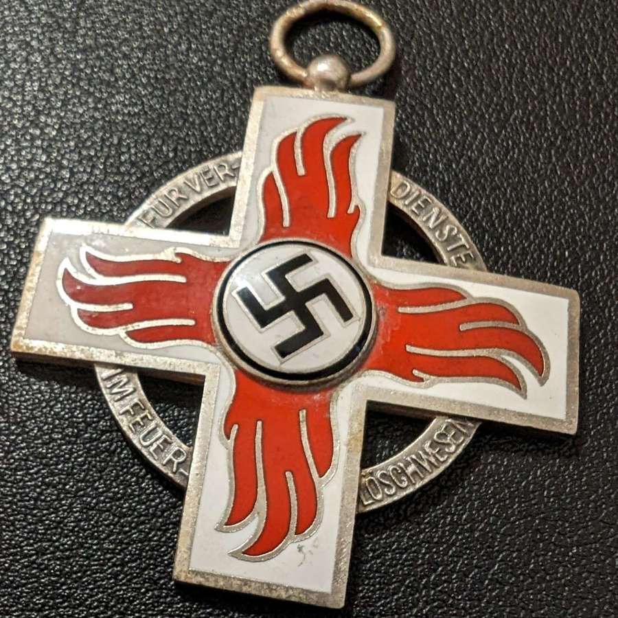 German Fire Faithful Service Medal Maker 60