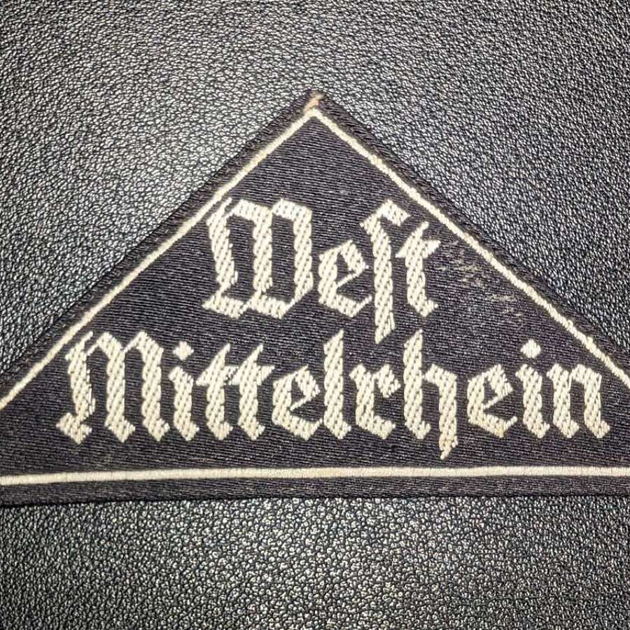 BDM/JM District Sleeve Badge West Mittelrhein