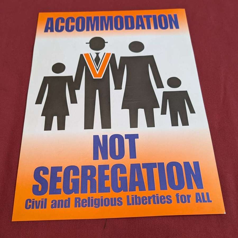 Accommodation Not Segregation Poster