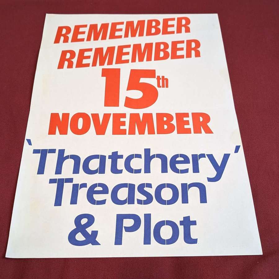 Rem Rem 15th Nov Thatchery Treason & Plot Poster