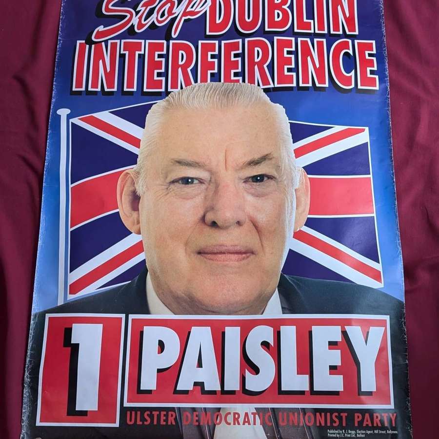 Large "Stop Dublin Interference" 1 Paisley Poster