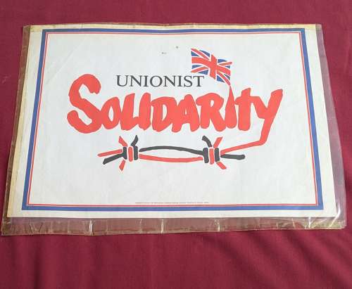 Rare Unionist Solidarity Poster