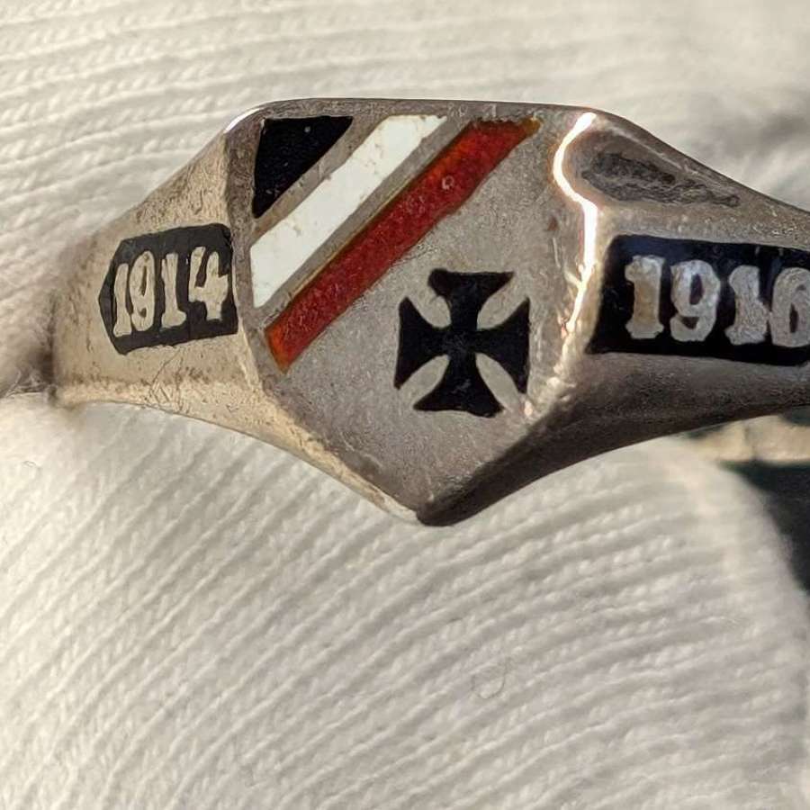 Silver Imperial German  Patriotic Ring