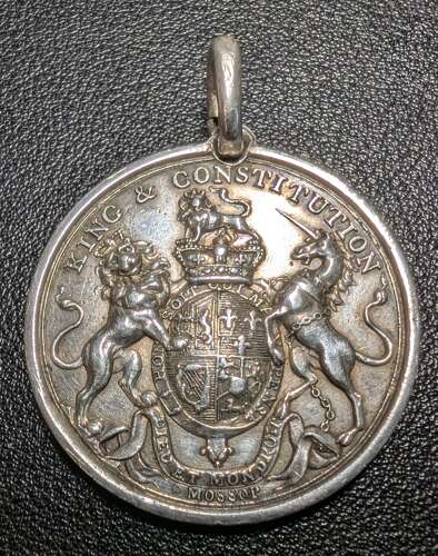 GRIII Solid Silver King William 1690 Commemoration Medallion