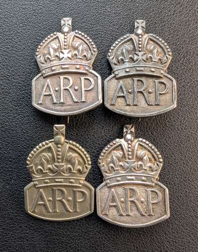 WWII Air Raid Precaution Badge x 4