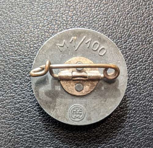 Late War Painted Type NSDAP Membership Badge