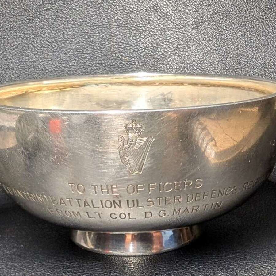 Ulster Defence Regiment Presentation Silver Bowl