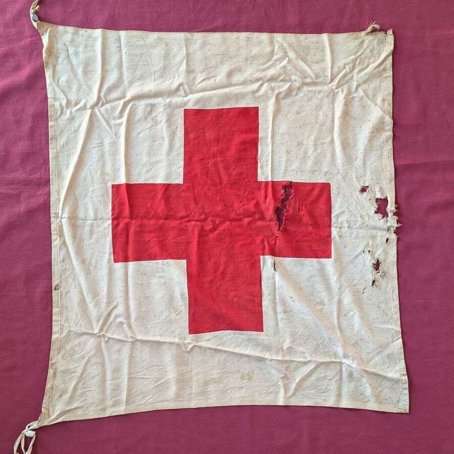 WWII German Combat Red Cross Station Flag