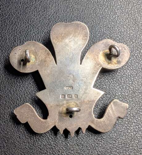 12th Lancers Officers Silver Sleeve Badge
