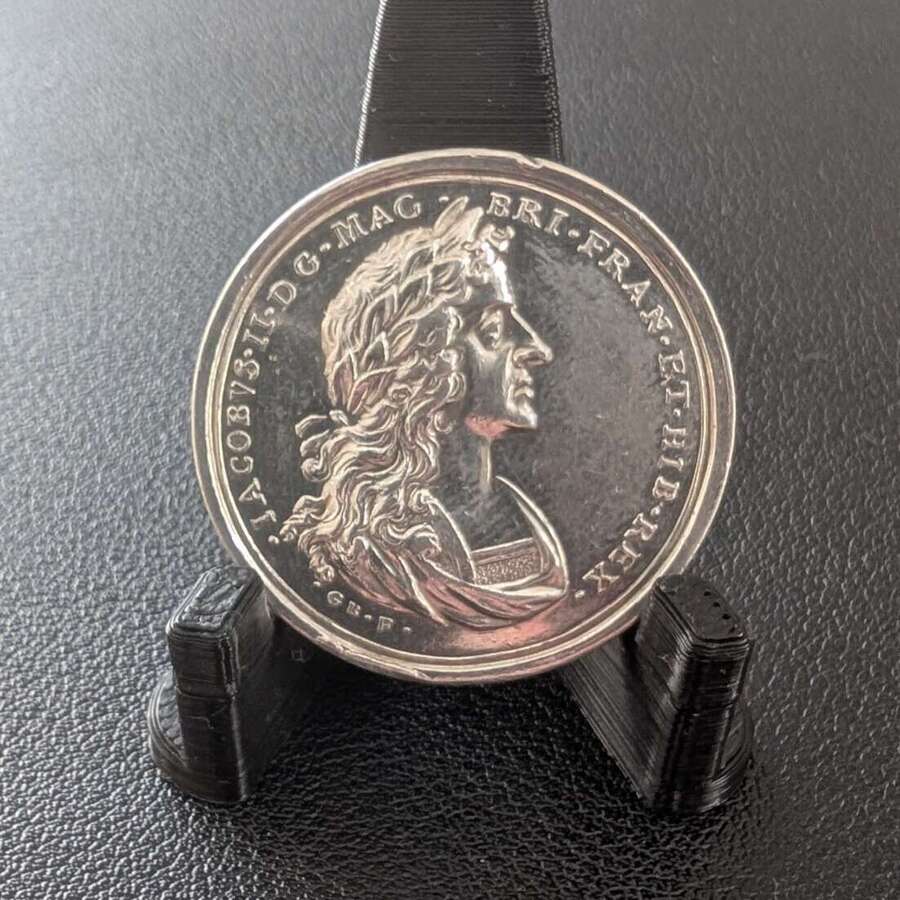 James II & Mary Silver  Medallion Ca1685