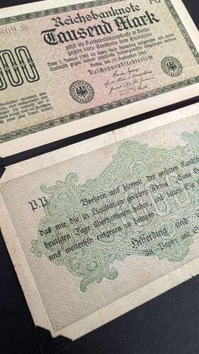 German Inflation Note With Pro NSDAP Propaganda