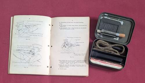 WWII No4 Enfield Rifle Cleaning kit & Booklet