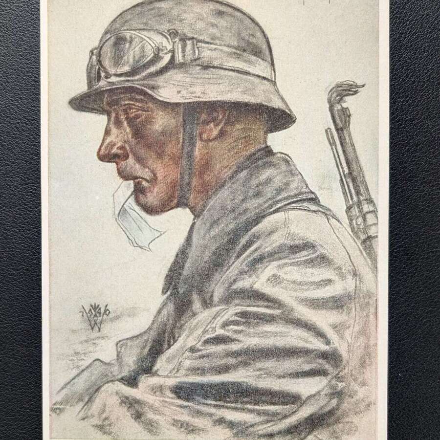 German Soldier Postcard